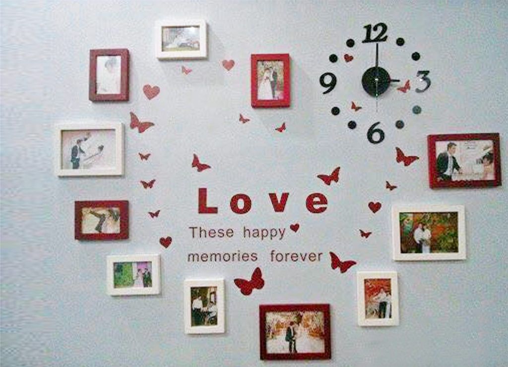 Trang trí phòng cưới bằng giấy decan dán tường